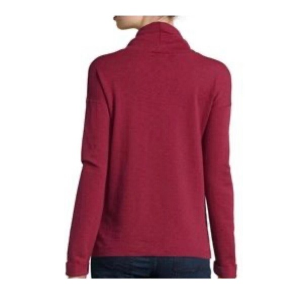 Standard James Perse 4 XL Burgundy Red Bateau Cowl Neck Long Sleeve Sweater Top - Picture 2 of 7